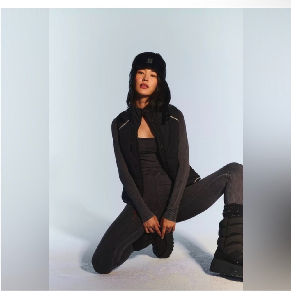 NWOT! 🌟Free People Good Karma Corset Long Sleeve Onesie in Washed Black.XS/Small - Picture 3 of 9
